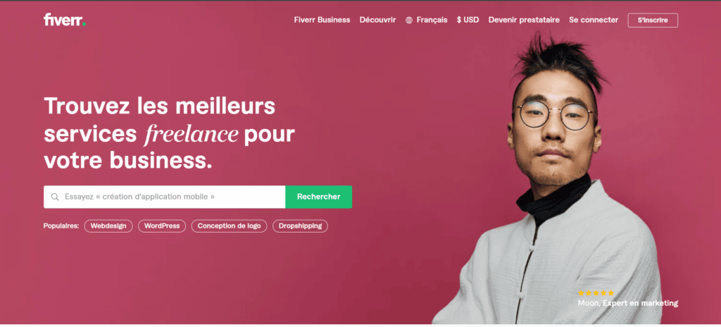 gagner de l'argent sur internet à la maison sans investir avec Fiverr