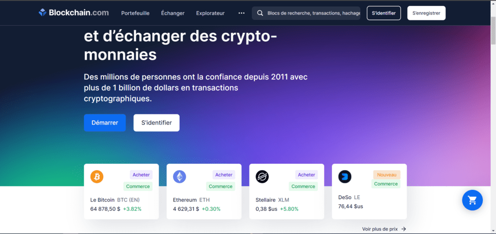 Blockchain.com Meilleurs portefeuilles de crypto-monnaie 