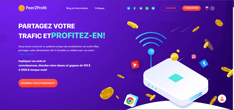 Peer2profit site pour gagner de l'argent sans investir