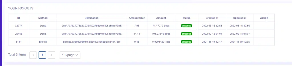 Preuves gagner l'argent en ligne peer2profit